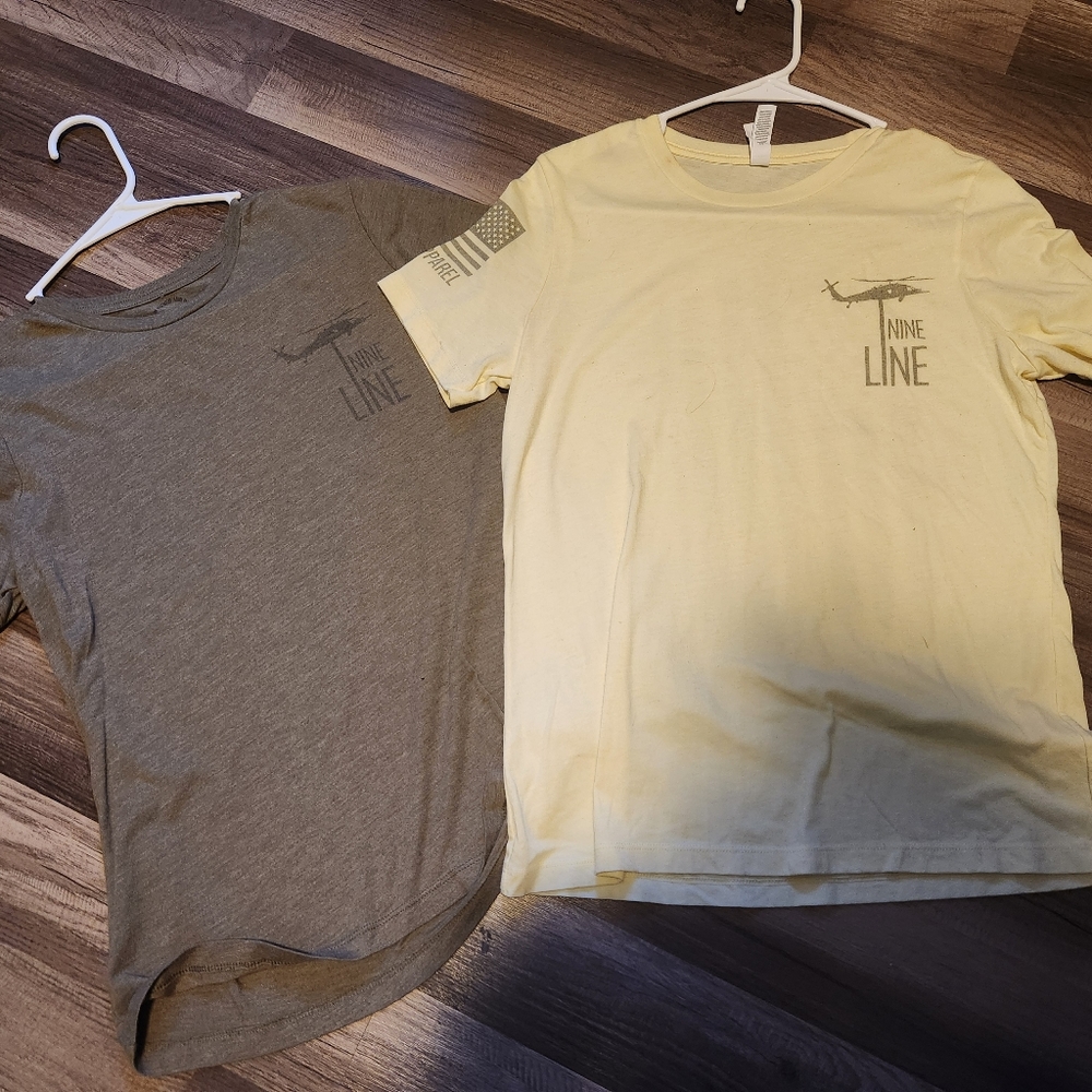 Two Women's Nine Line Tshirts size M